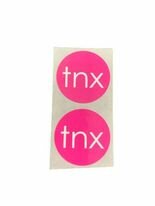 Stickers tnx roze p/100st 3.5cm