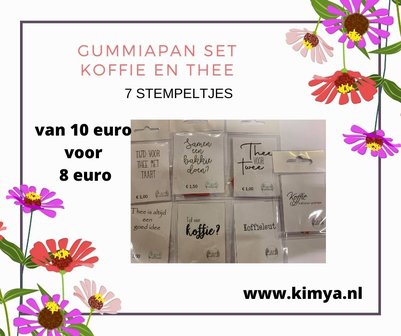 Knotsgekke hobbydagen aanbieding 9a: gummiapan koffie en thee p/7st