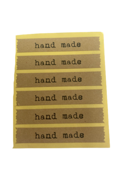 Stickers handmade typemachine tekst kraft p/12 st 71x12mm
