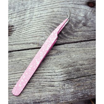 Tweezers Fine Pointed pincet Pink/Silver