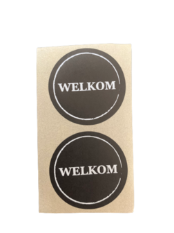Stickers Welkom zwart 3.5cm p/20st