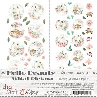 Digi labels Hello Beauty 15x30.5cm p/4vel
