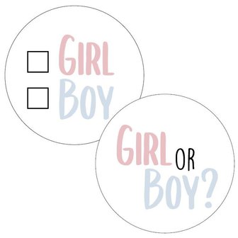 Sticker Girl or boy? p/20st wit