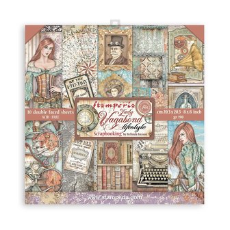 Paper pad 20x20cm Lady Vagabond lifestyle p/10vel 