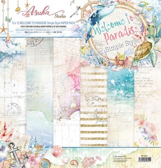 Paper pad 30.5x30.5cm Welcome to paradise p/6vel