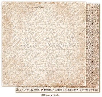 Scrappapier Bohemian Harmony Show gratitude 30.5x30.5cm p/vel 