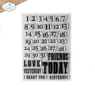 Clear stamp Calendar Numbers p/st
