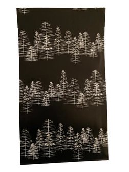 Zakken zwart naaldboom 12x19cm p/25st wit