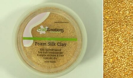 Foamball clay goud glitter luchtdrogende klei p/23gr