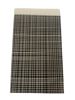Zakken grijs ruit 12x19cm p/25st wit