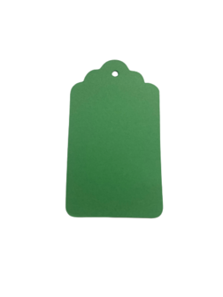 Labels groen schulp 4x7cm p/5st 