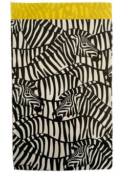 Zakken zwart zebra 12x19cm p/25st geel/wit
