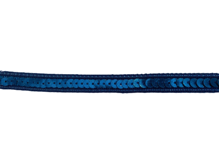 Paillettenband kobalt blauw 10mm p/mtr 