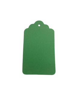 Labels groen schulp 4x7cm p/100st 