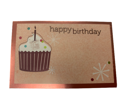 Kadolabels Happy Birthday Cupcake 5.7x8.9cm p/5st