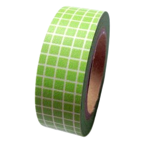 Masking tape groen ruit 15mm p/10m 