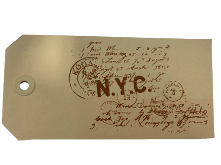 Labels 80x160mm NYC p/10st bruin
