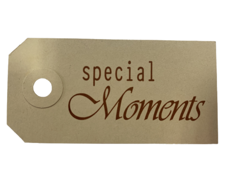 Labels 40x80mm Special moments p/10st bruin