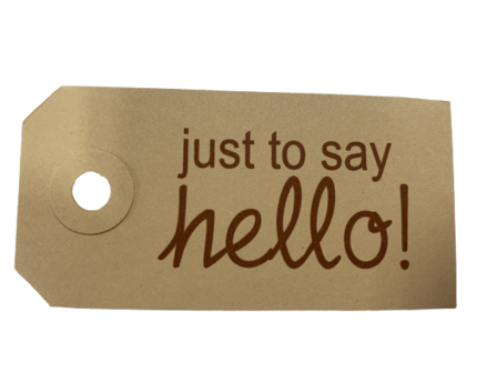 Labels 40x80mm  Just to say hello p/10st bruin