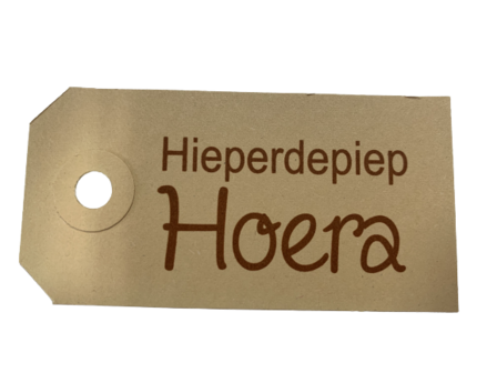 Labels 40x80mm hieperdepiep p/10st bruin