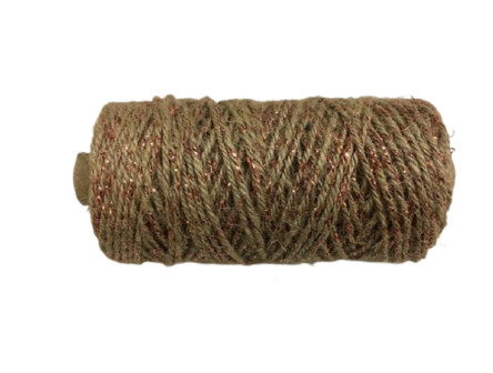 Flaxcord rosegoud deluxe 2mm p/50mtr