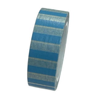 Masking tape lichtblauw streep 15mm p/10m 