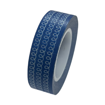 Masking tape blauw krullen 15mm p/10m 