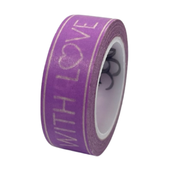 Masking tape lila wrapped with love 15mm p/10m 