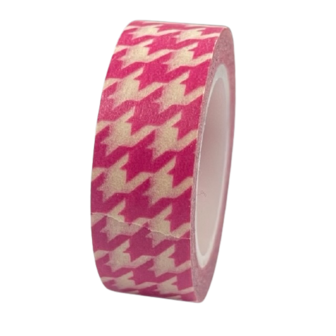 Masking tape  fuchsia pepita 15mm p/10m