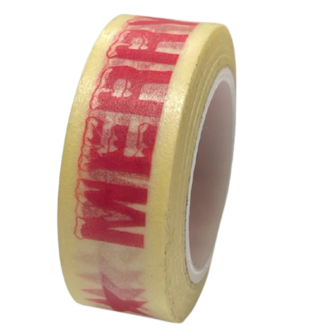 Masking tape wit/rood merry christmas ster 15mm p/10m 