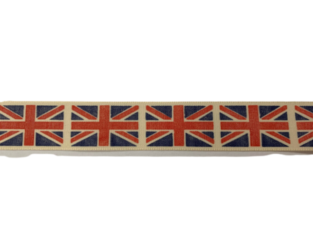 Lint creme Engelse vlag 25mm p/mtr brit
