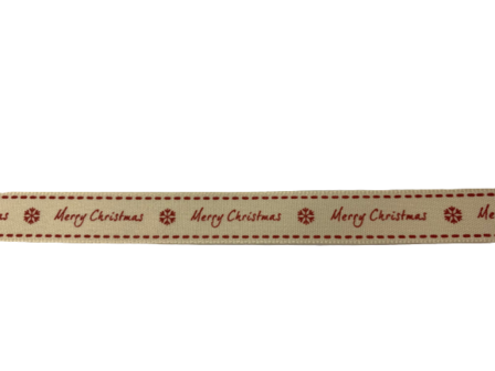 Lint creme merry christmas 15mm p/mtr rood stitch