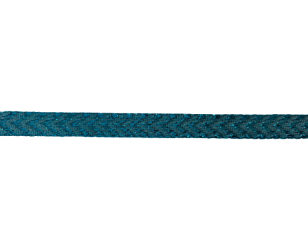 Lint turquoise chevron stripes 10mm p/mtr metallic