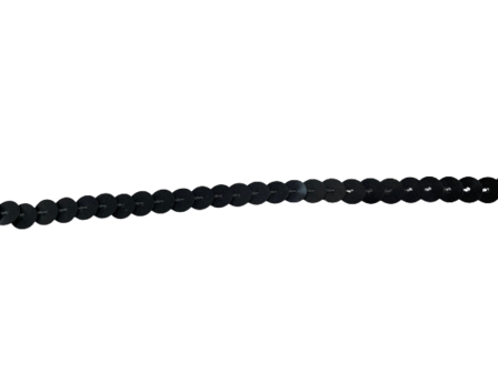 Lint zwart Sequin cord pailletten 6mm p/mtr