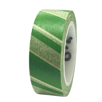 Masking tape groen streep 15mm p/10m
