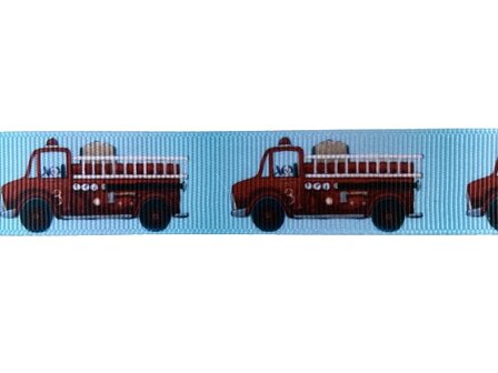 Lint blauw brandweerauto rood 22mm p/m