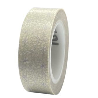 Masking tape grijs bloem 15mm p/10m