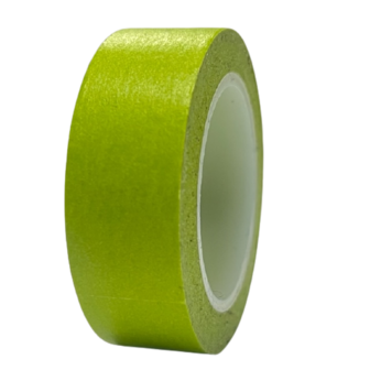 Masking tape groen effen 15mm p/10m 