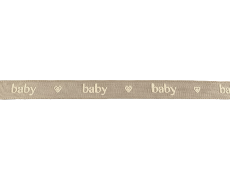 Lint taupe baby 12mm p/mtr 