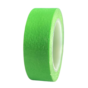 Masking tape neon groen effen 15mm p/10m
