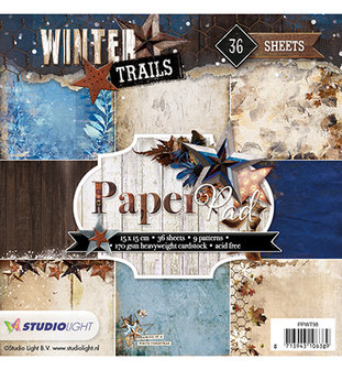 Paper pad nr.98 Winter trails 15x15cm p/36vel