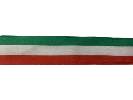 Lint italiaanse vlag 25mm p/mtr