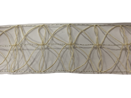 Lint creme 6cm p/mtr Opengewerkt ijzerdraad 