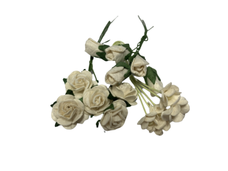 Bloemen gebroken wit 15mm p/15st 3 soorten