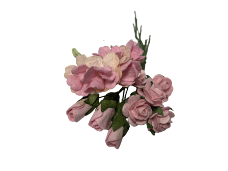 Bloemen roze 15mm p/15st 3 soorten