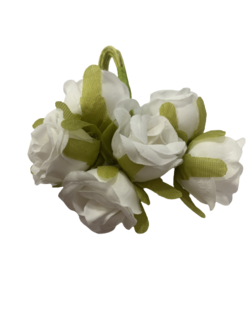 Bloemen offwhite rozen 2cm p/6st
