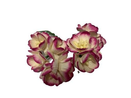 Bloemen zalm/paars 20mm p/10st