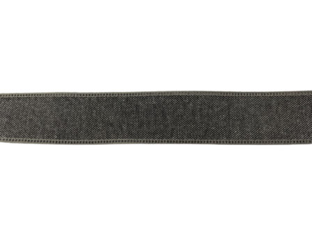 Lint zwart gemailleerd 25mm p/15mtr Tweed 