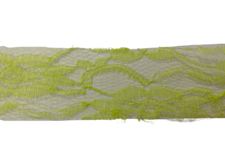 Lint groen 40mm p/mtr kant lace opengewerkt 