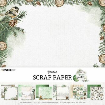 Scrappapier Winter Garden 30.5x30.5cm p/12vel set